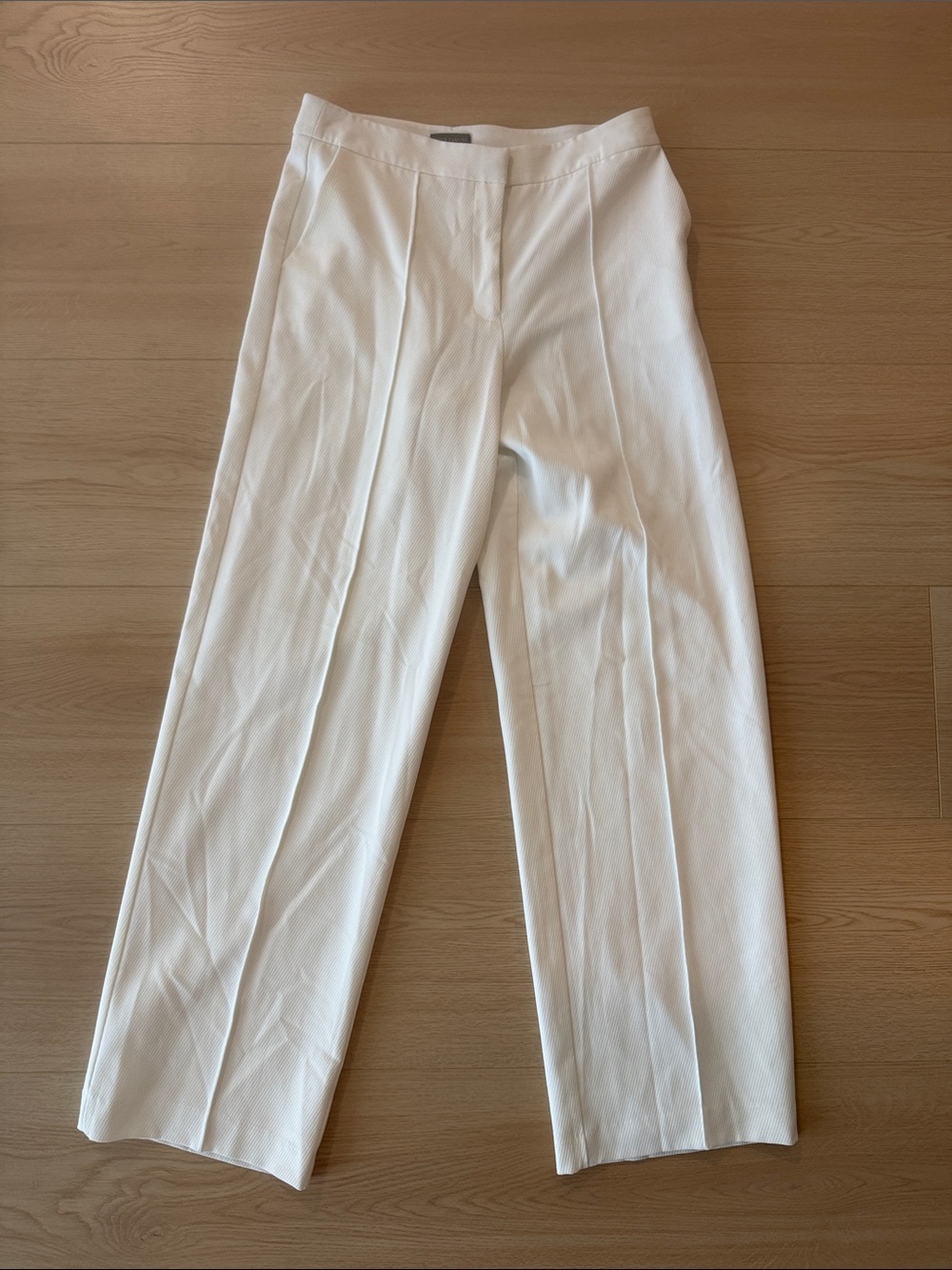 Women’s White Tailored Wide-Leg Pants